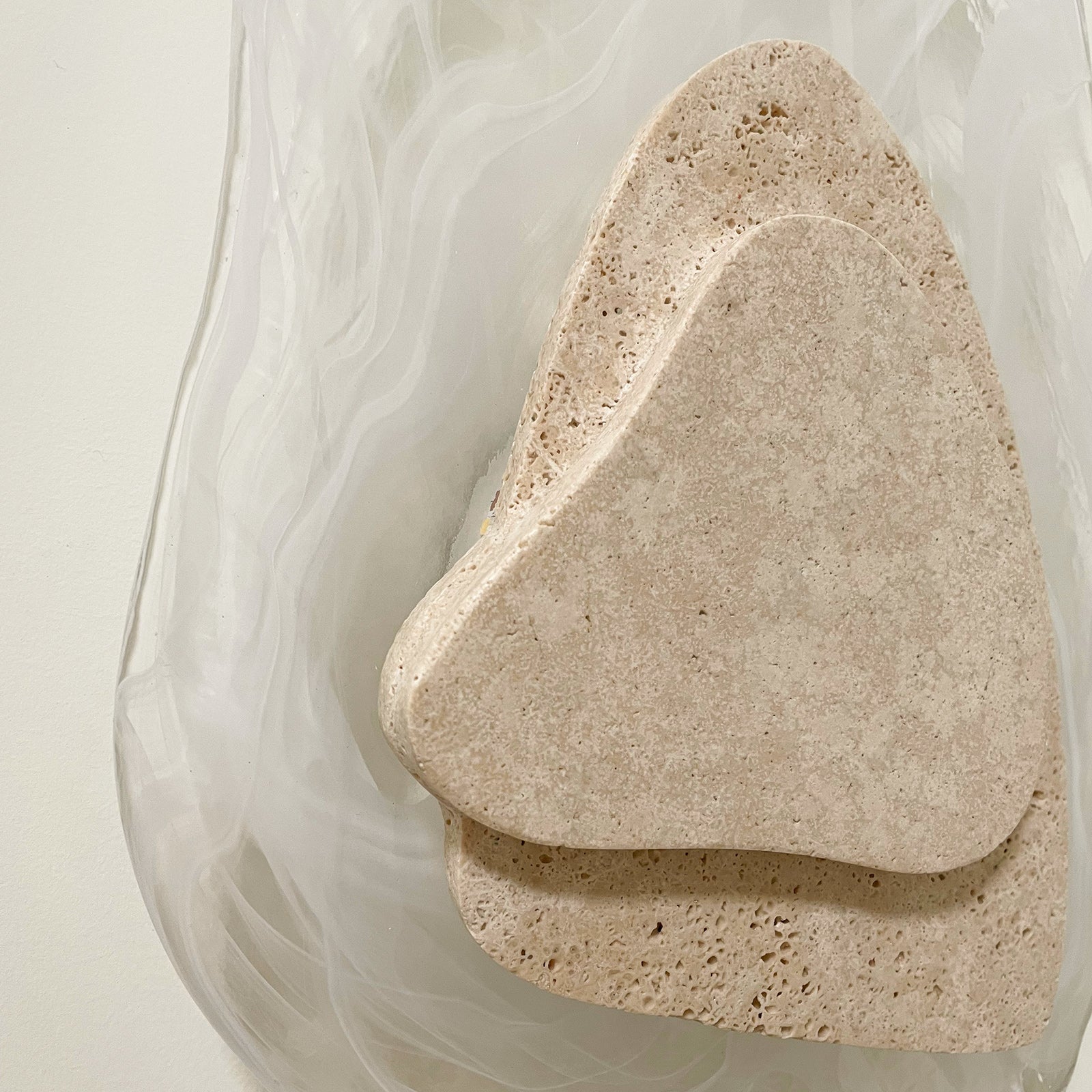 Zenorarae Individual Creativity Glass Travertine Wall Lamp - Letslighting