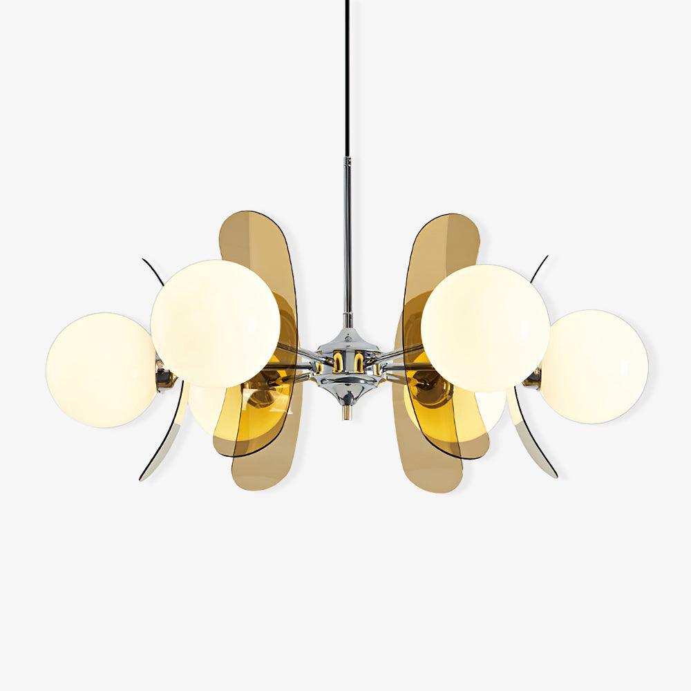 Ulano Kronleuchter in Braun und Orange