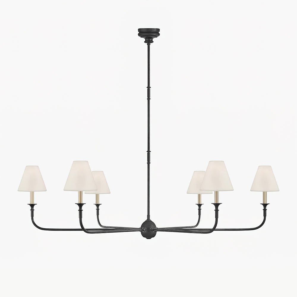 Lustra Pendelleuchte Schwarz Kerzenform Zulaufend-Letslighting