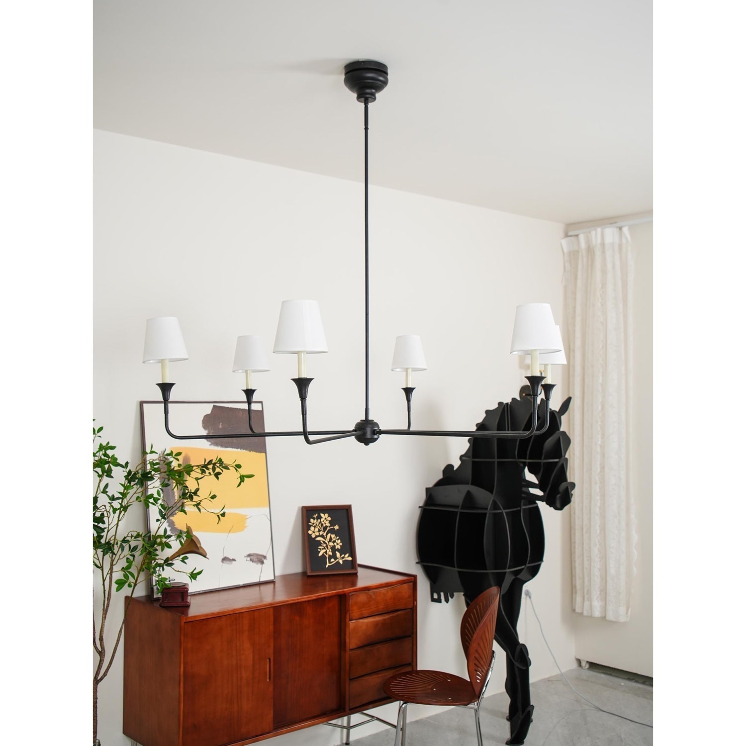 Arthaila Großer Vintage Industrieller Stoff-Kronleuchter-Letslighting