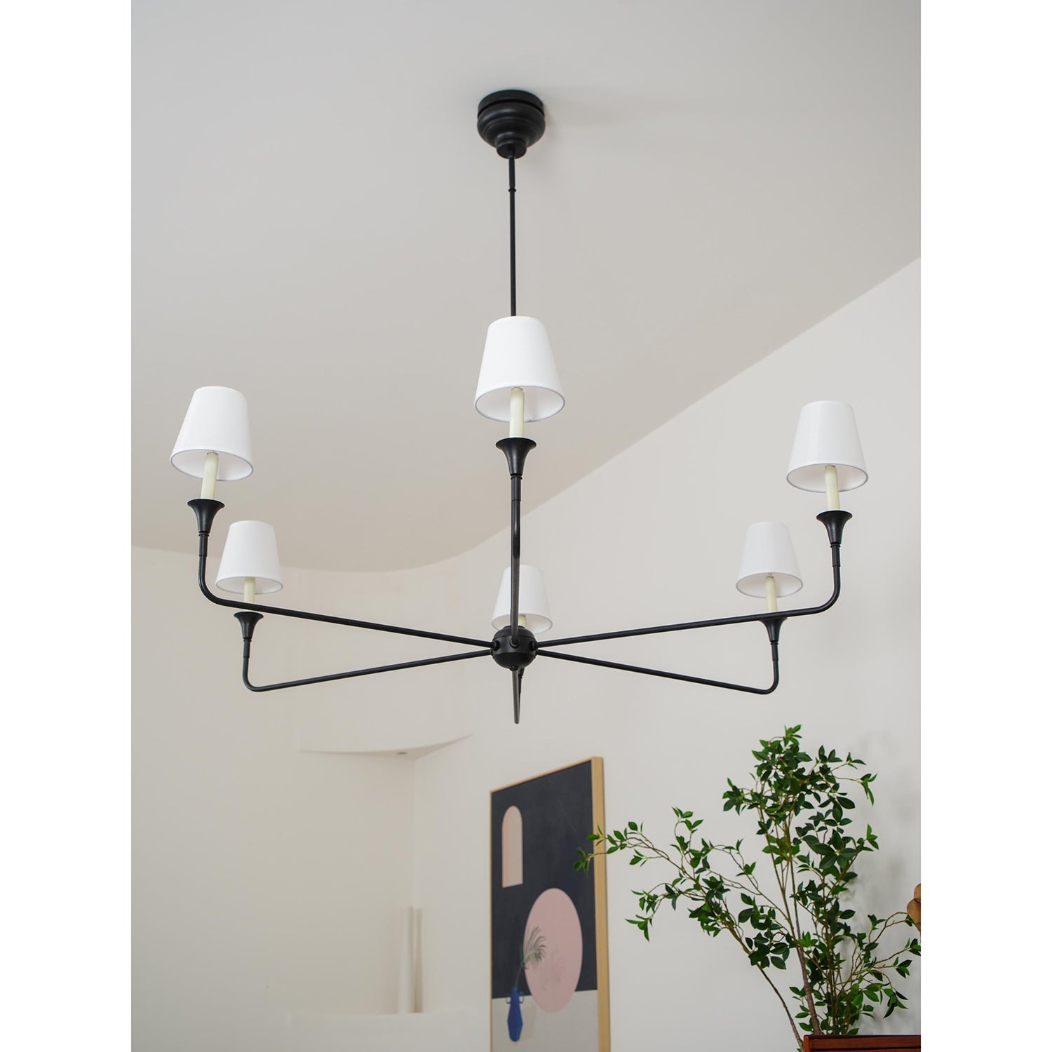 Arthaila Großer Vintage Industrieller Stoff-Kronleuchter-Letslighting