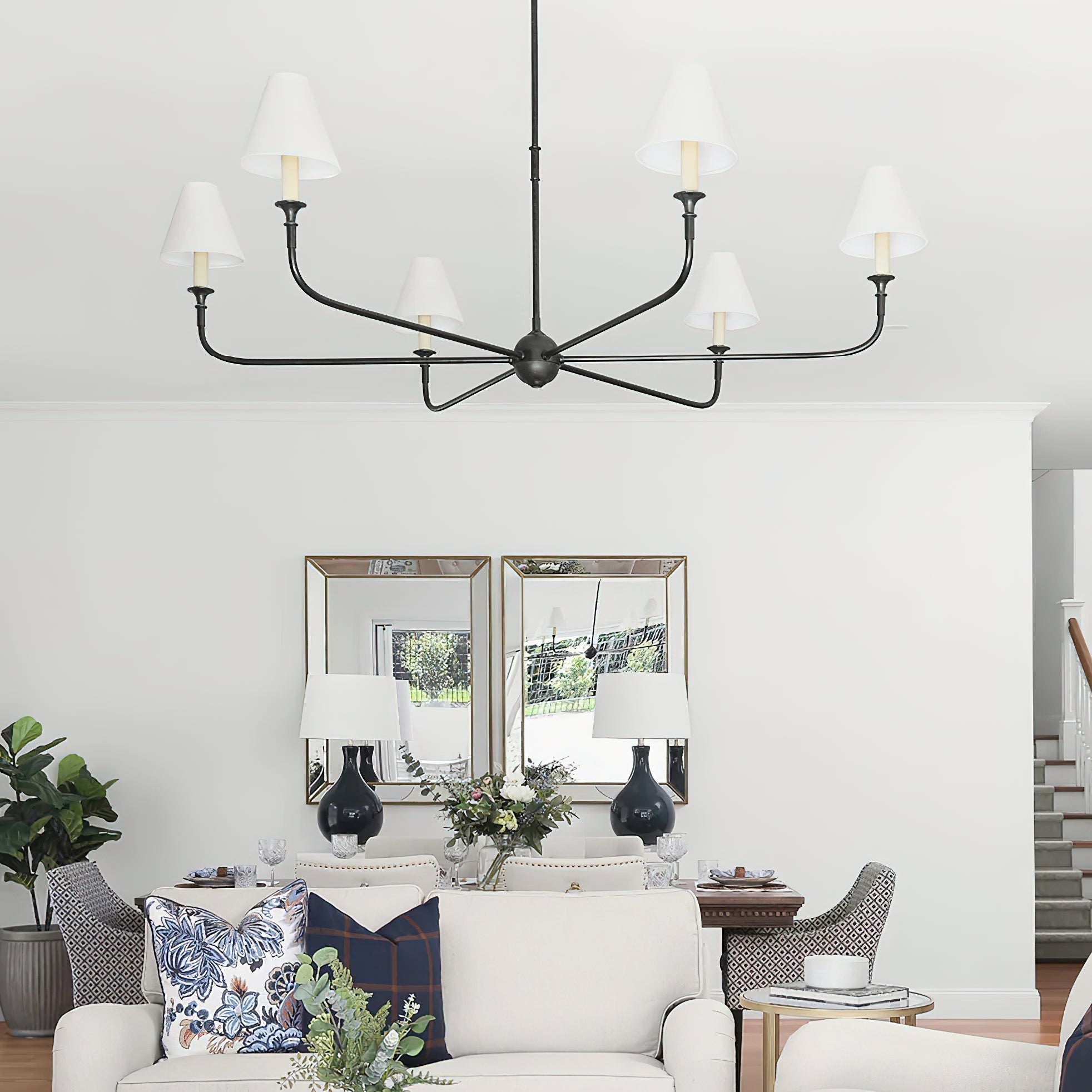 Arthaila Großer Vintage Industrieller Stoff-Kronleuchter-Letslighting