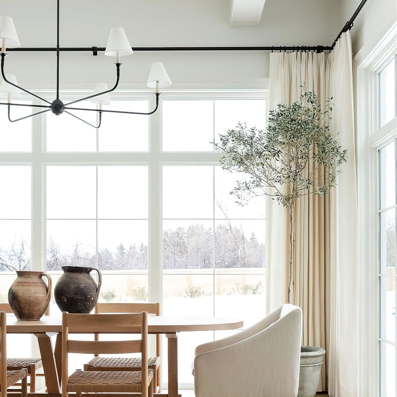 Arthaila Großer Vintage Industrieller Stoff-Kronleuchter-Letslighting