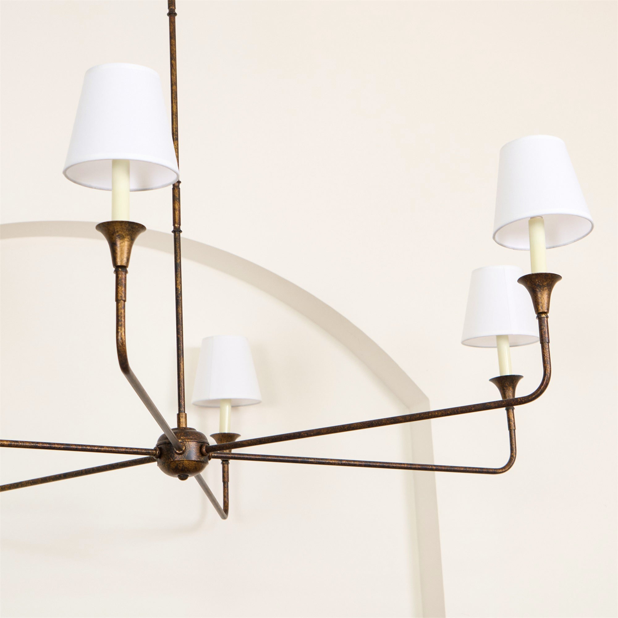Arthaila Großer Vintage Industrieller Stoff-Kronleuchter-Letslighting