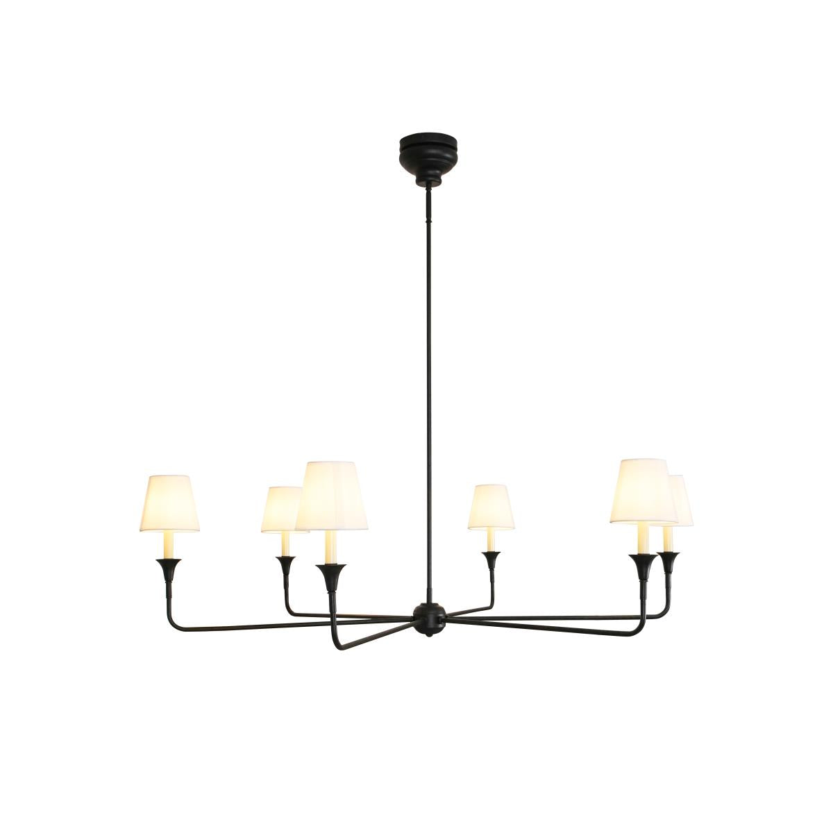 Arthaila Großer Vintage Industrieller Stoff-Kronleuchter-Letslighting