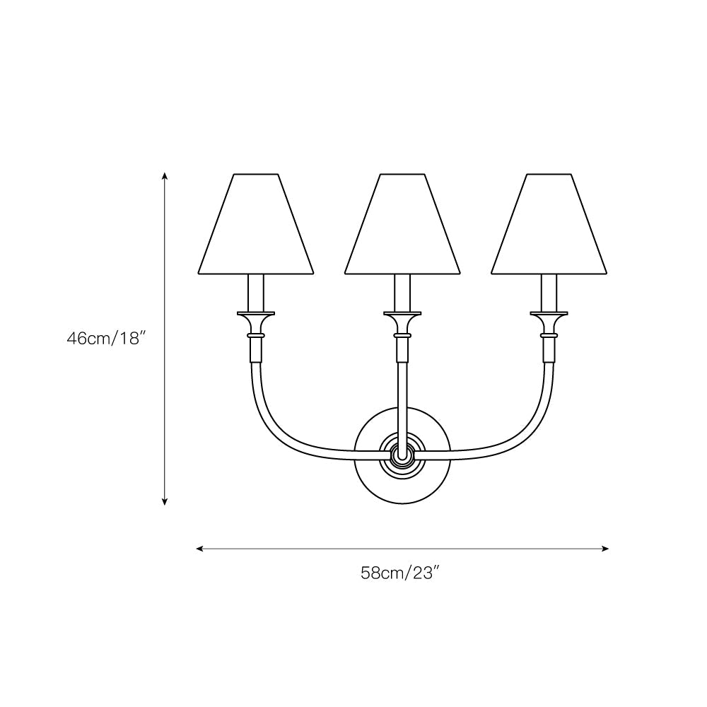 Cygnus Wandleuchte Stoff Minimalistisch Traditionell-Letslighting