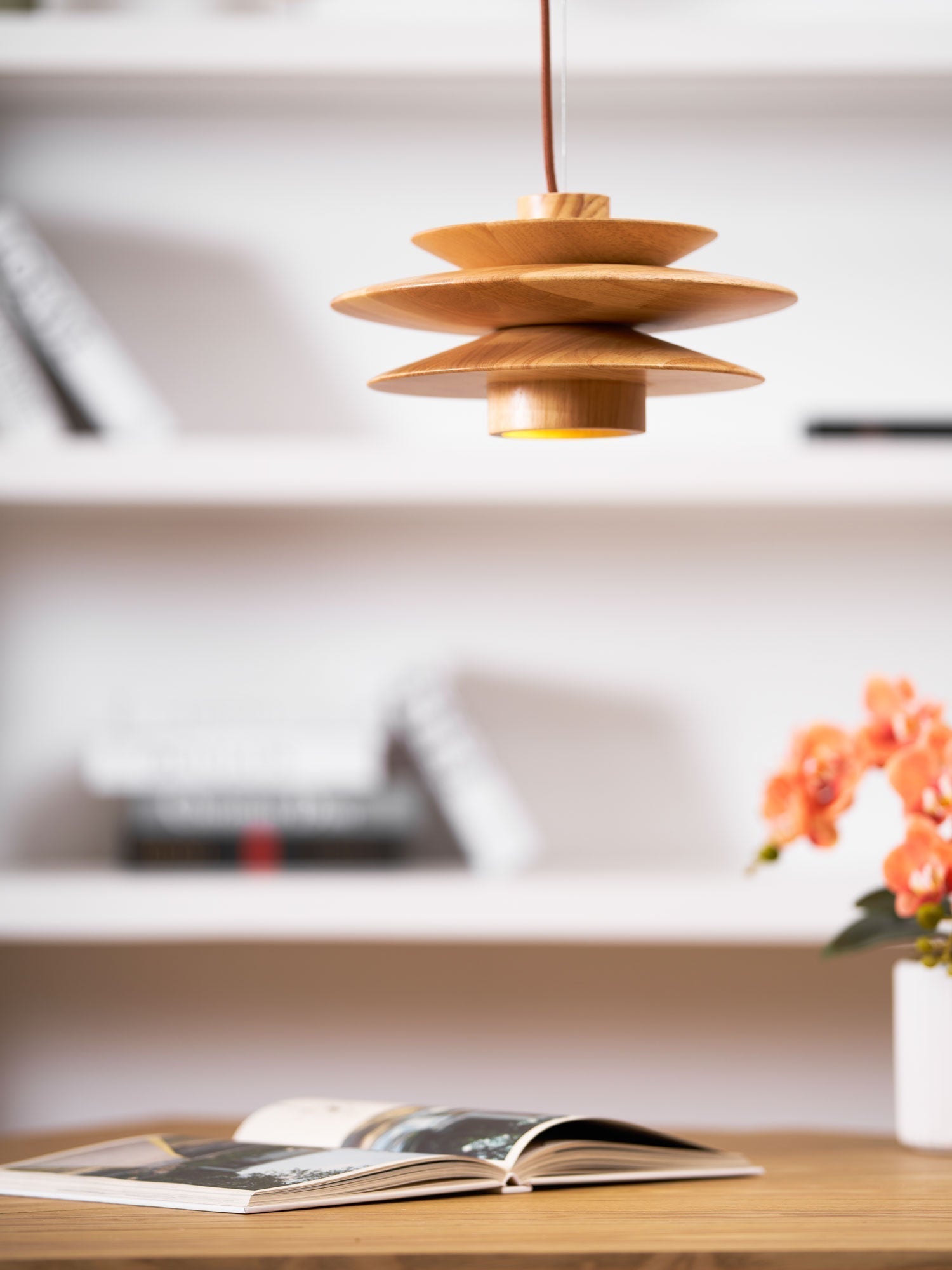 Eldora Holz Retro Pendelleuchte-Letslighting