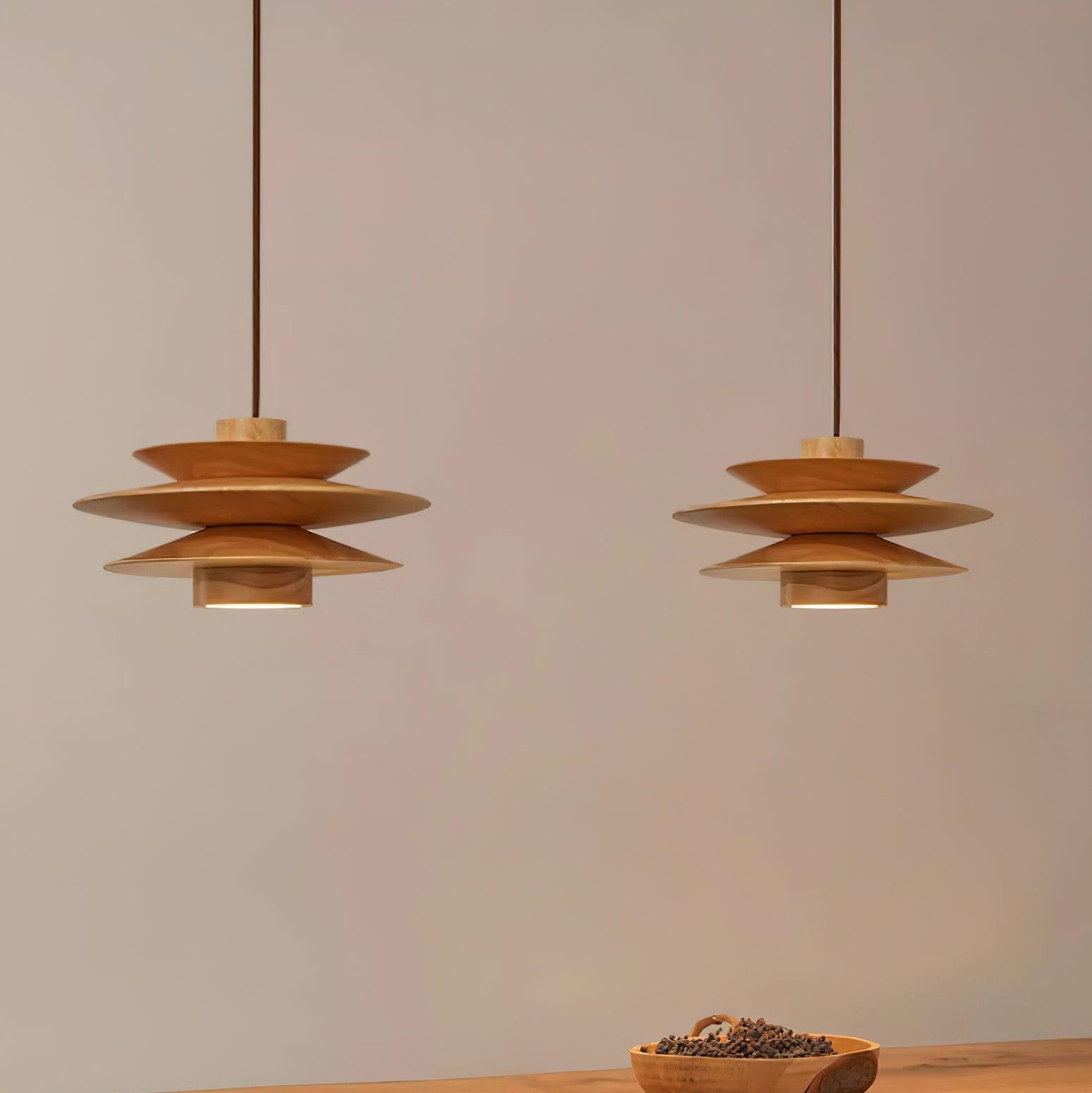 Axis Mid-Century-Pendelleuchte aus Walnussholz-Letslighting