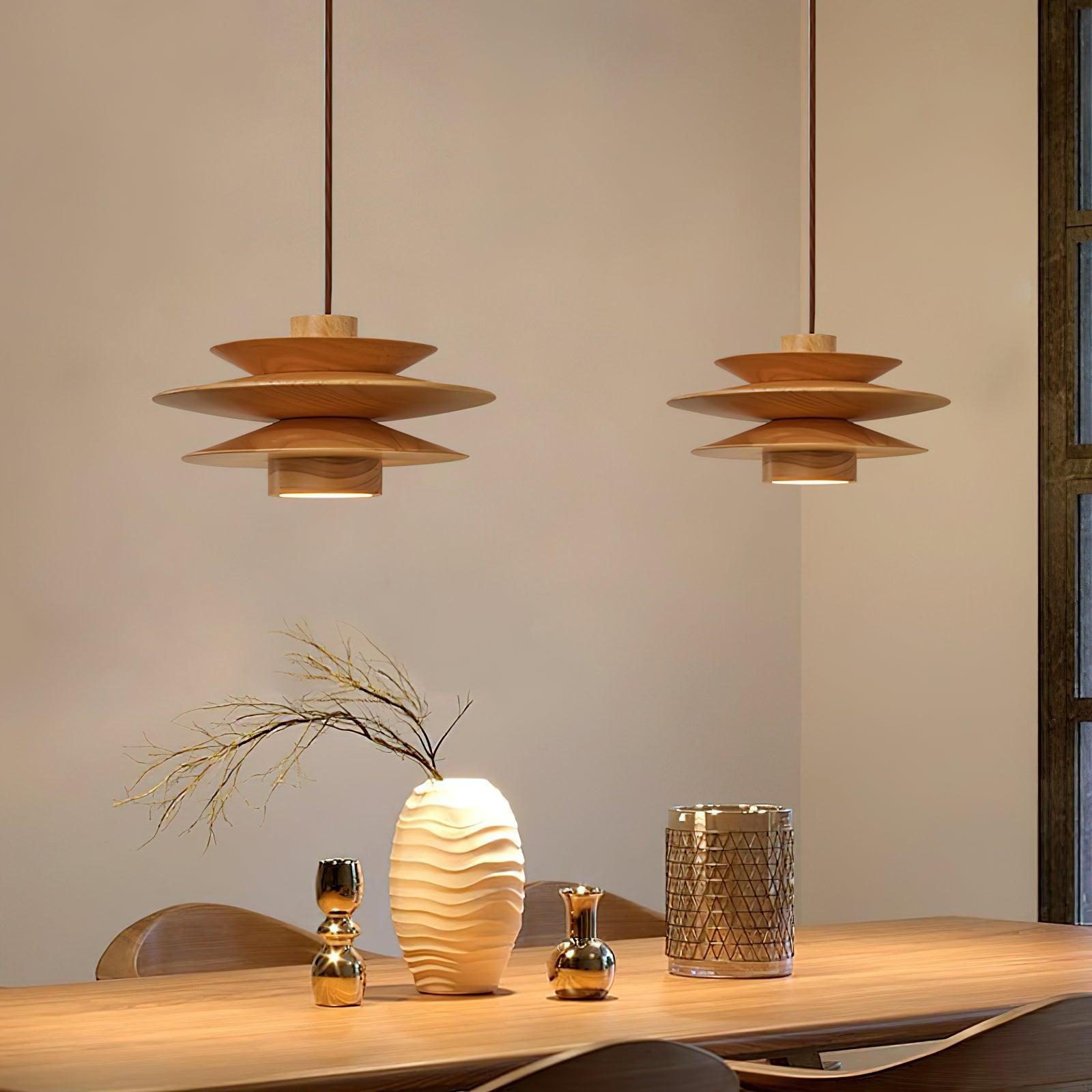Axis Mid-Century-Pendelleuchte aus Walnussholz-Letslighting
