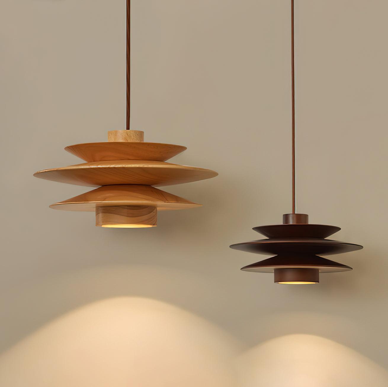 Axis Mid-Century-Pendelleuchte aus Walnussholz-Letslighting