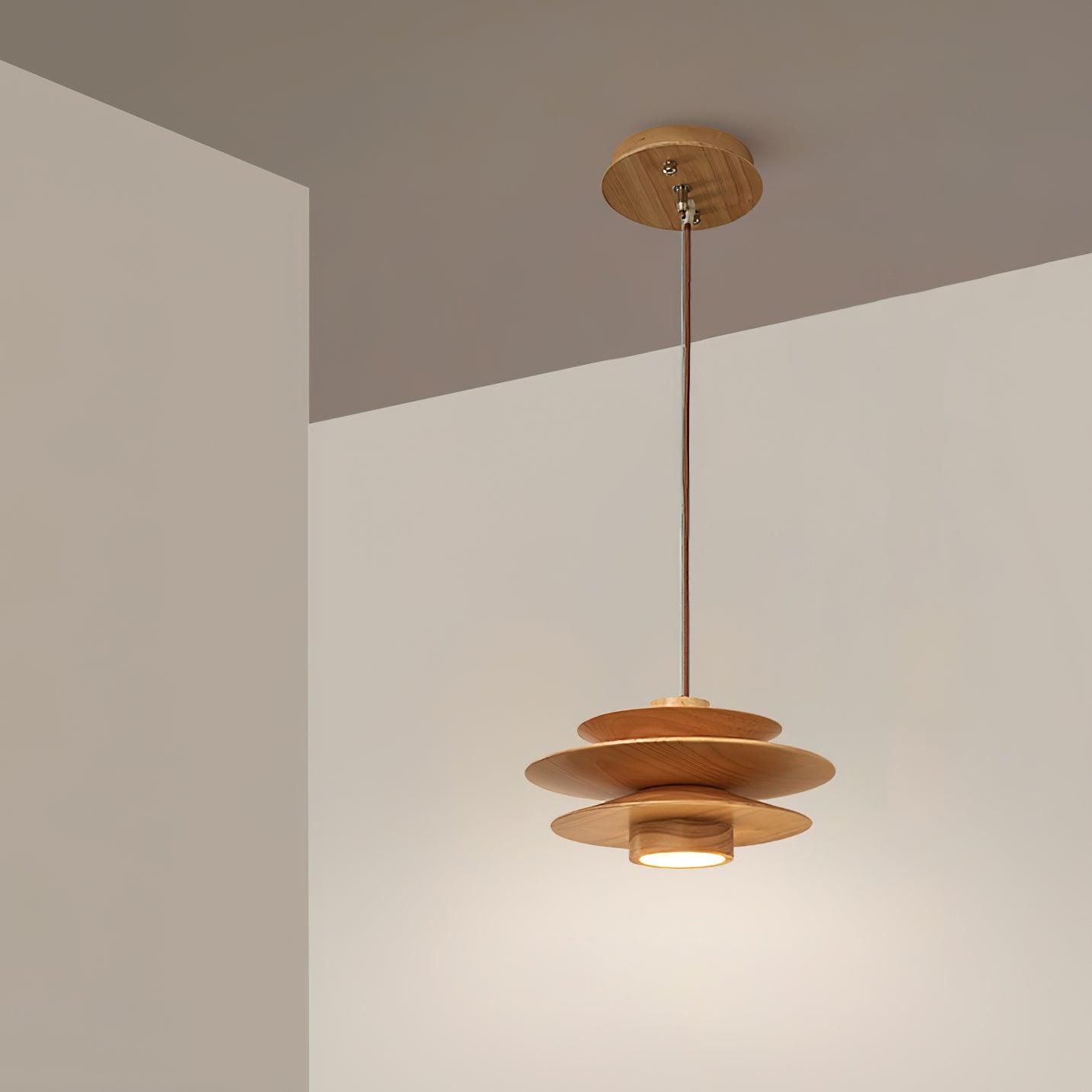 Axis Mid-Century-Pendelleuchte aus Walnussholz-Letslighting