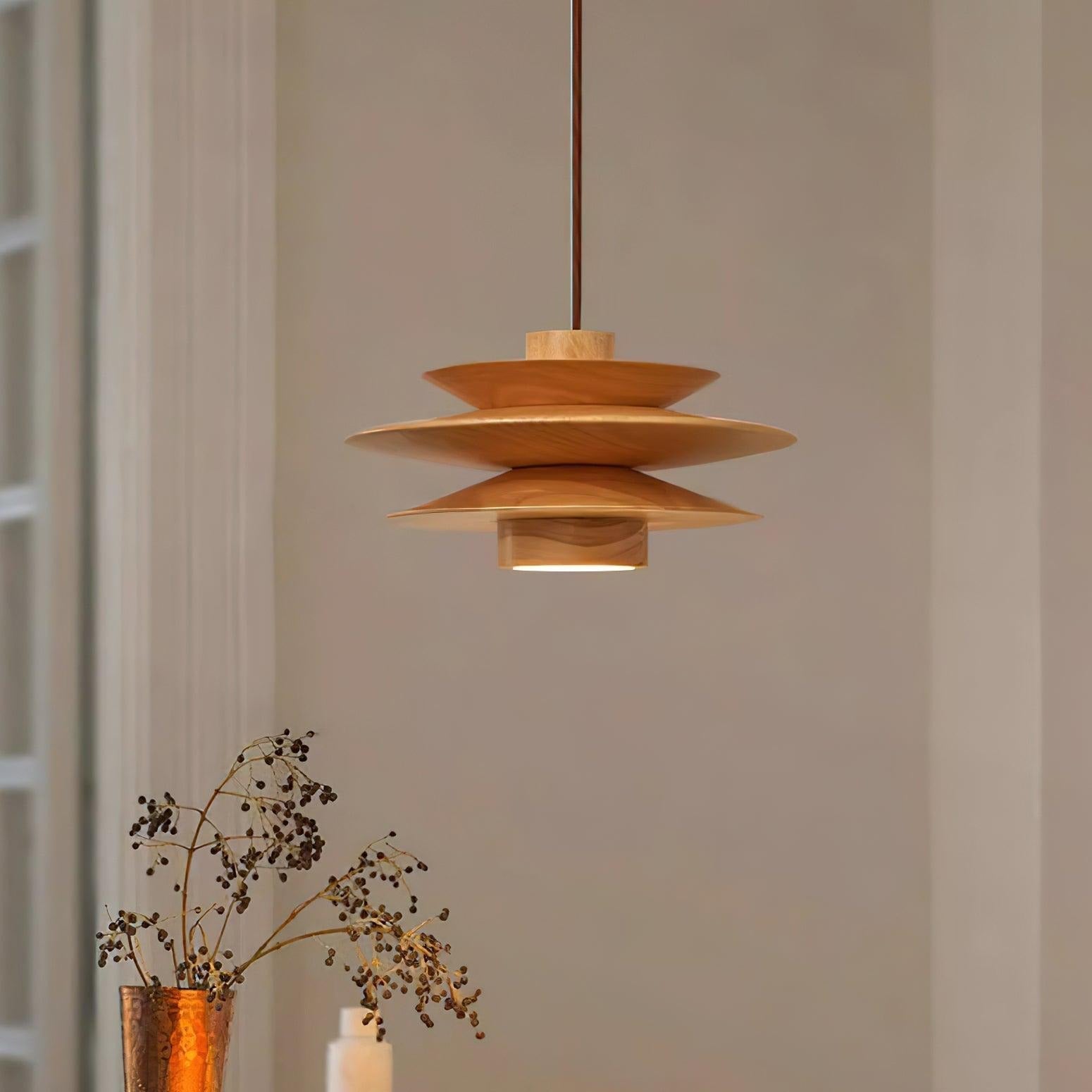 Axis Mid-Century-Pendelleuchte aus Walnussholz-Letslighting