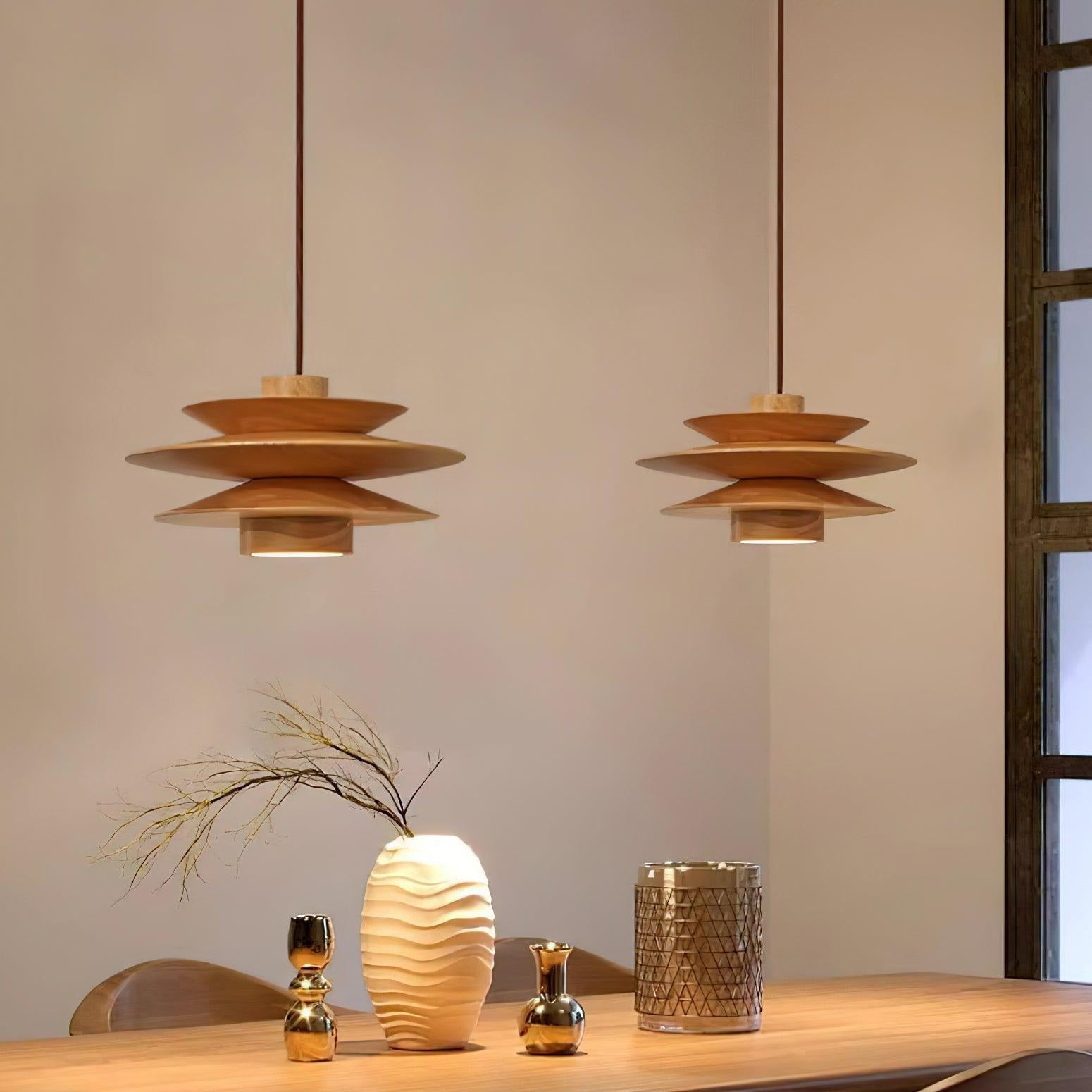 Axis Mid-Century-Pendelleuchte aus Walnussholz-Letslighting
