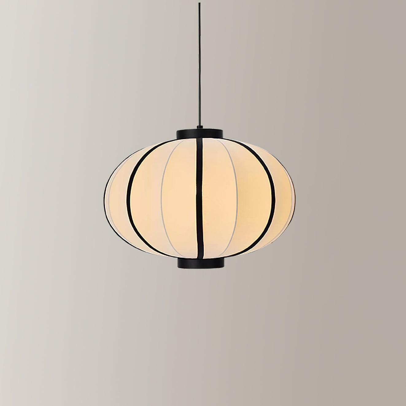 Pendelleuchte Stoff Lampion Schirm Metallrahmen Vintage-Letslighting