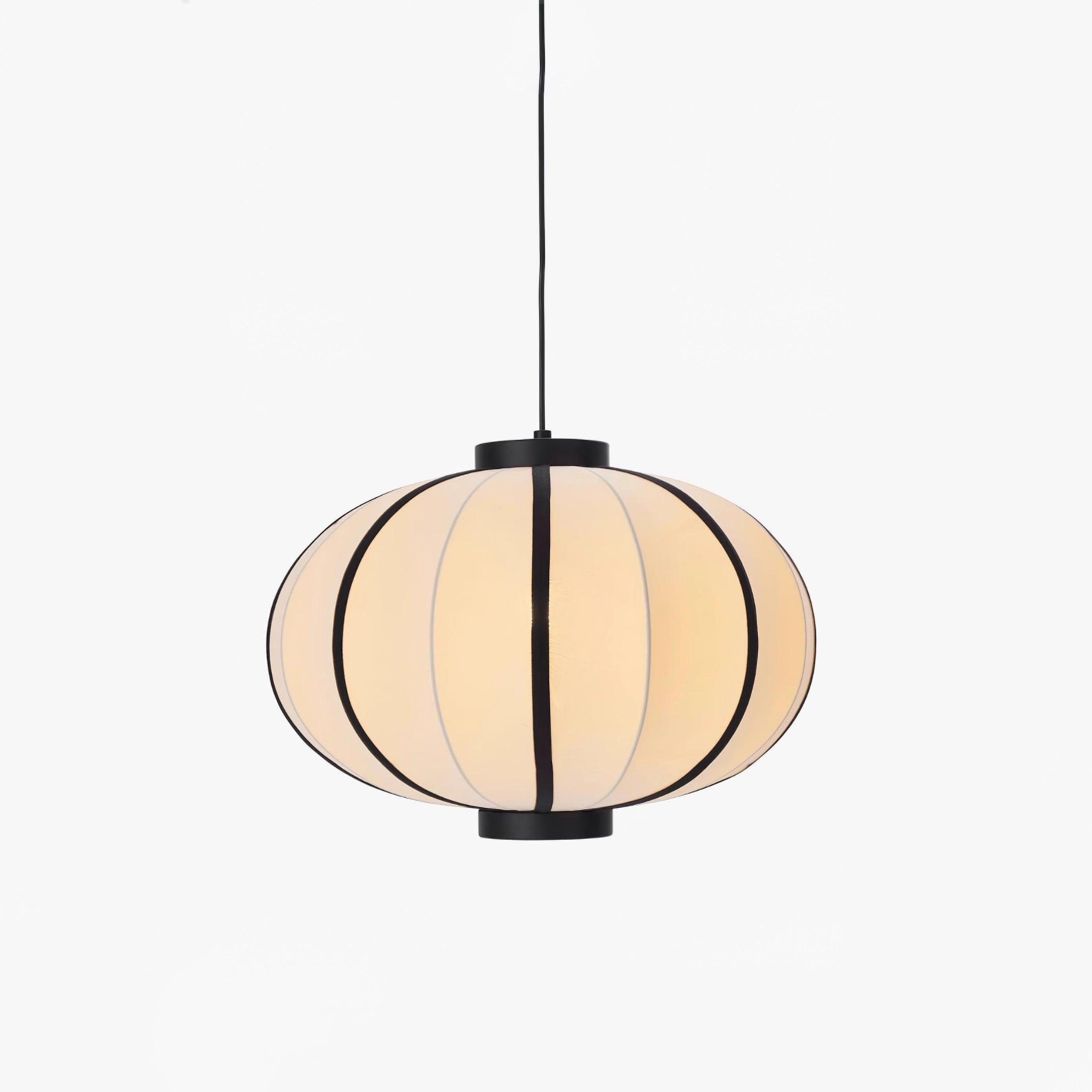 Pendelleuchte Stoff Lampion Schirm Metallrahmen Vintage-Letslighting