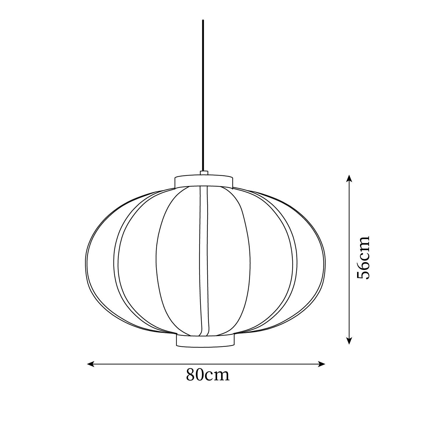 Pendelleuchte Stoff Lampion Schirm Metallrahmen Vintage-Letslighting