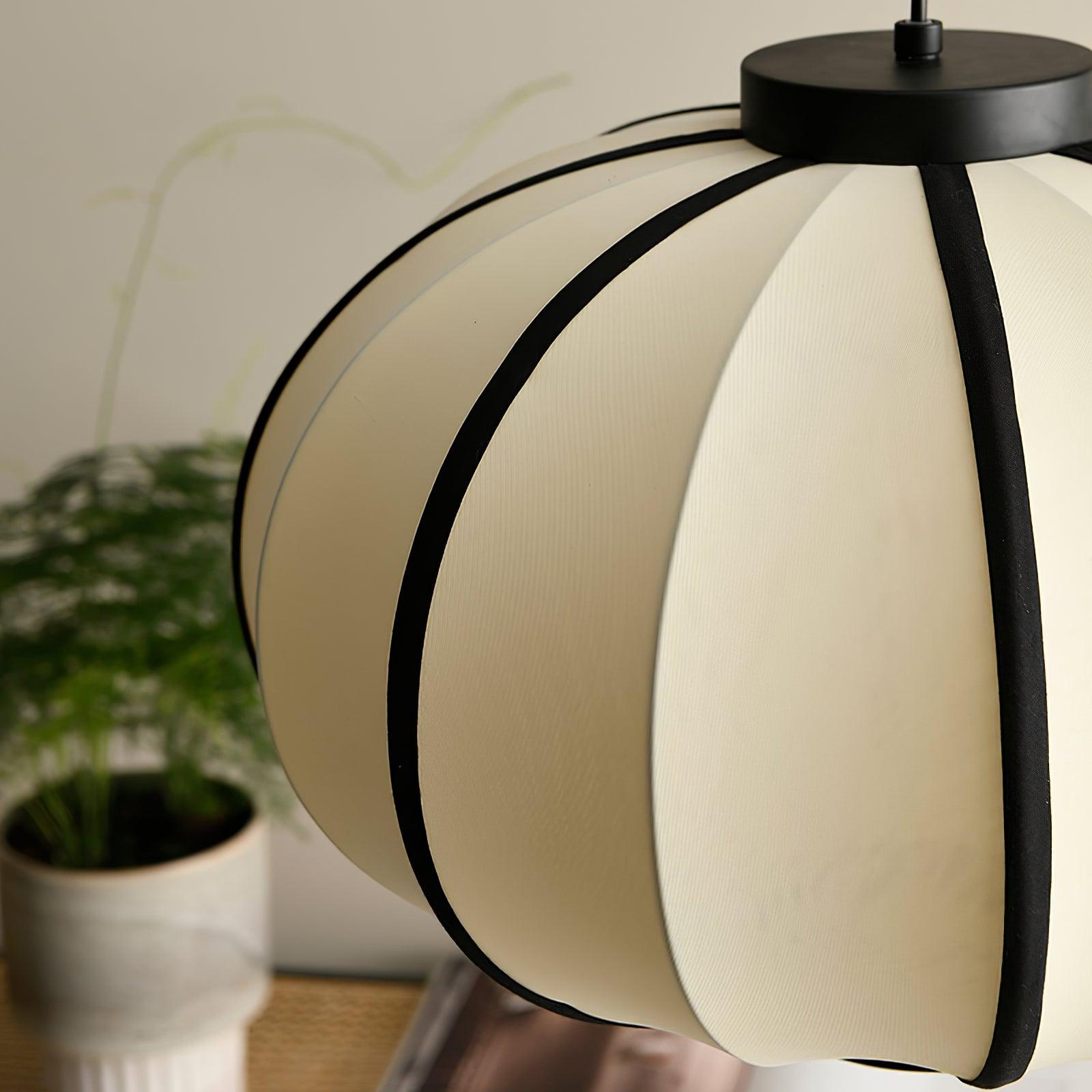 Pendelleuchte Stoff Lampion Schirm Metallrahmen Vintage-Letslighting