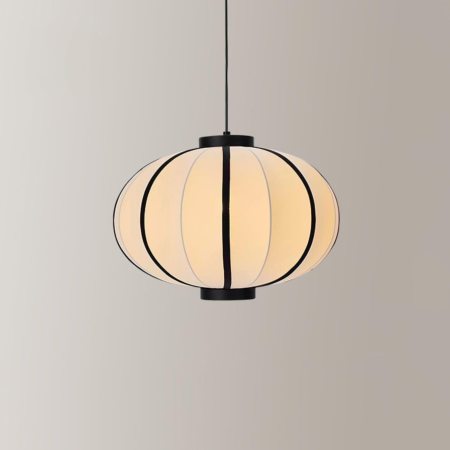 Pendelleuchte Stoff Lampion Schirm Metallrahmen Vintage-Letslighting