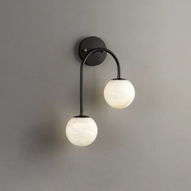 Elthaila Modern Minimalist Brass Alabaster Wall Lamp - Letslighting
