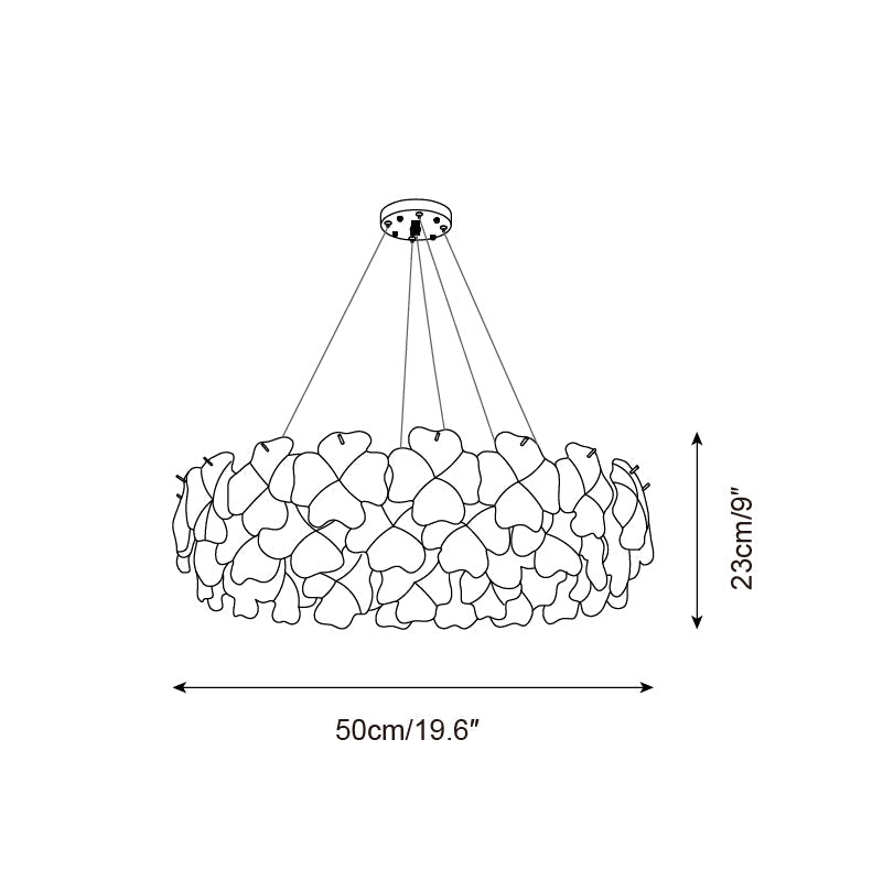 Ophelis Pink Flower Glass Chandelier - Letslighting