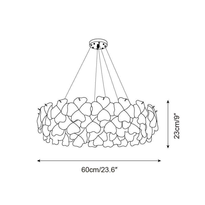 Ophelis Pink Flower Glass Chandelier - Letslighting