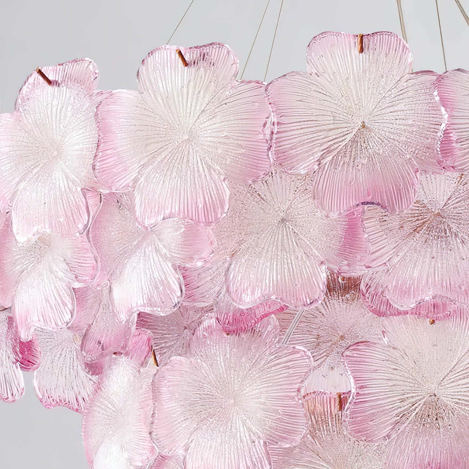 Ophelis Pink Flower Glass Chandelier - Letslighting