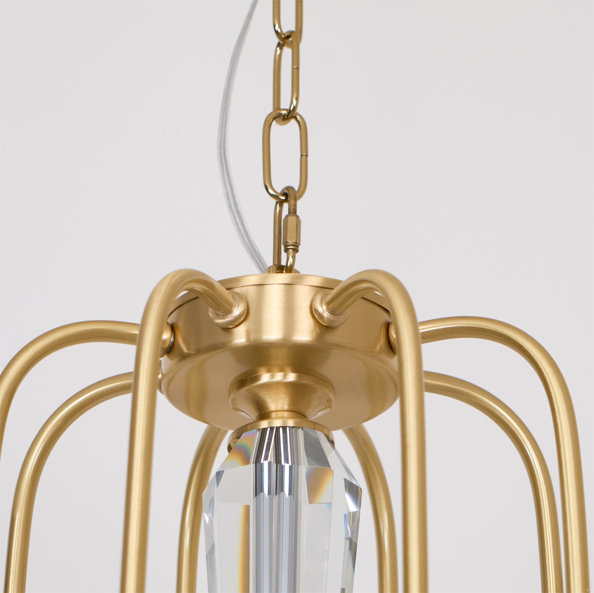Ercararis Vintage Industrie Messing-Kristall-Kronleuchter-Letslighting