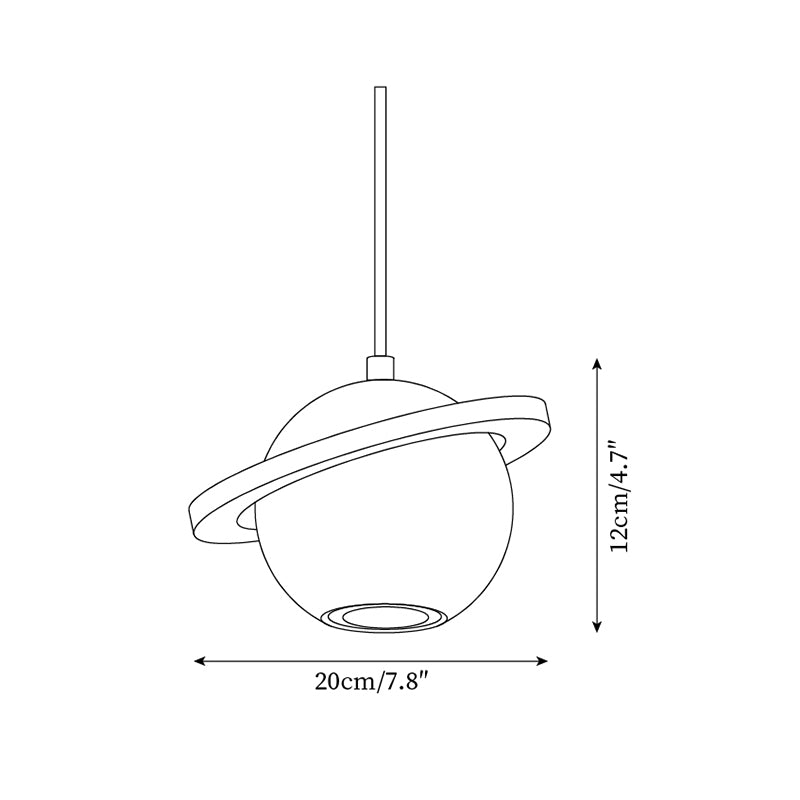 Pendant Light Travertine Planet Walnut Wood Ambient Minimalist - Letslighting