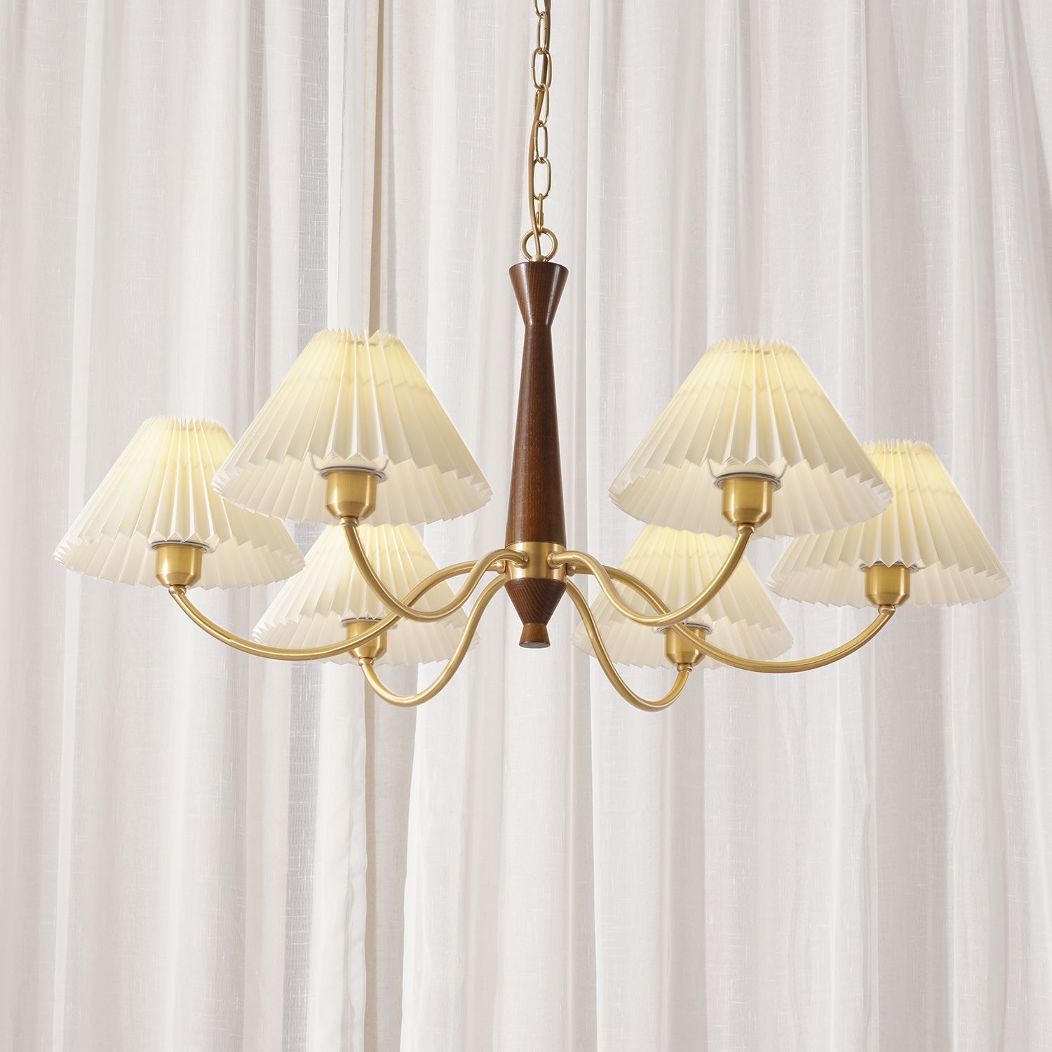 Zarn Plissierter Stoffschirm für Kronleuchter