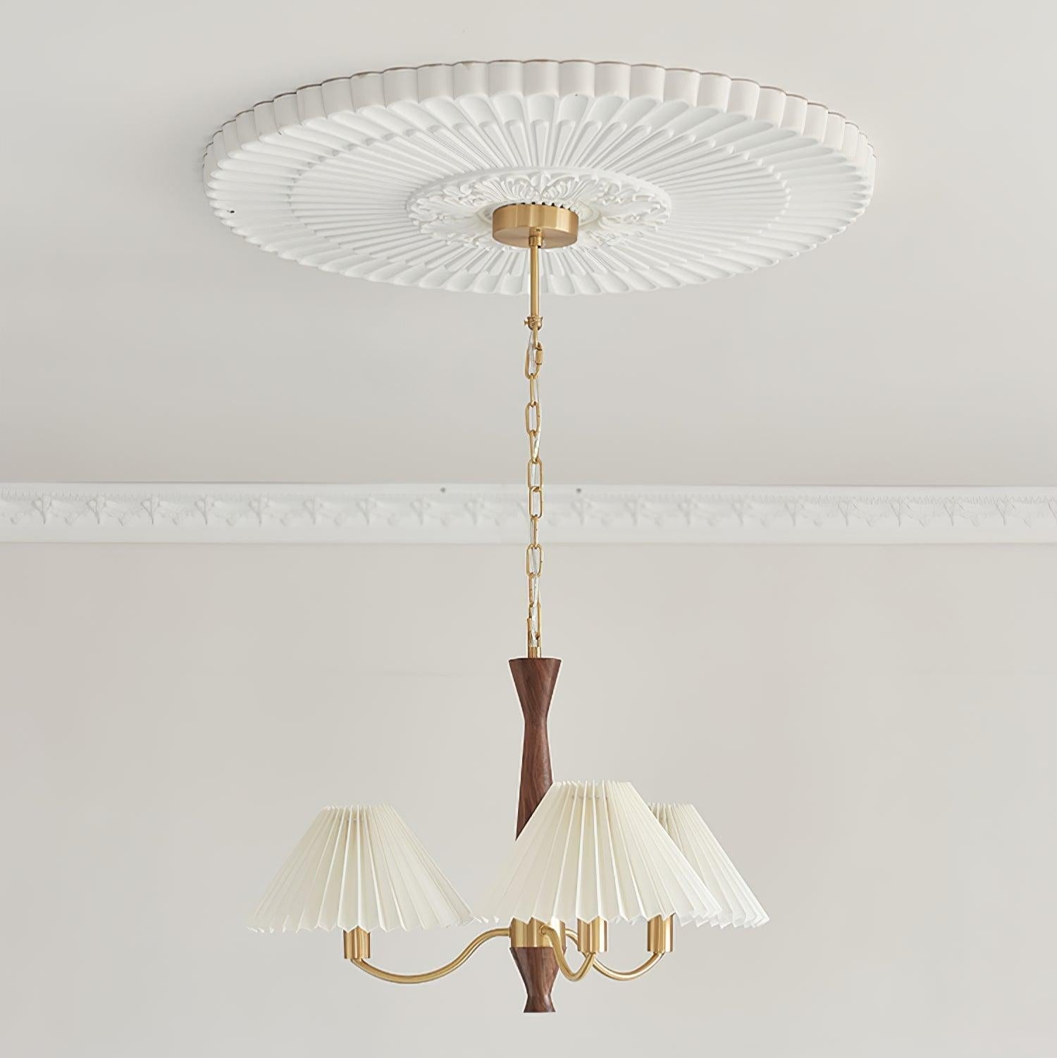 Zarn Plissierter Stoffschirm für Kronleuchter