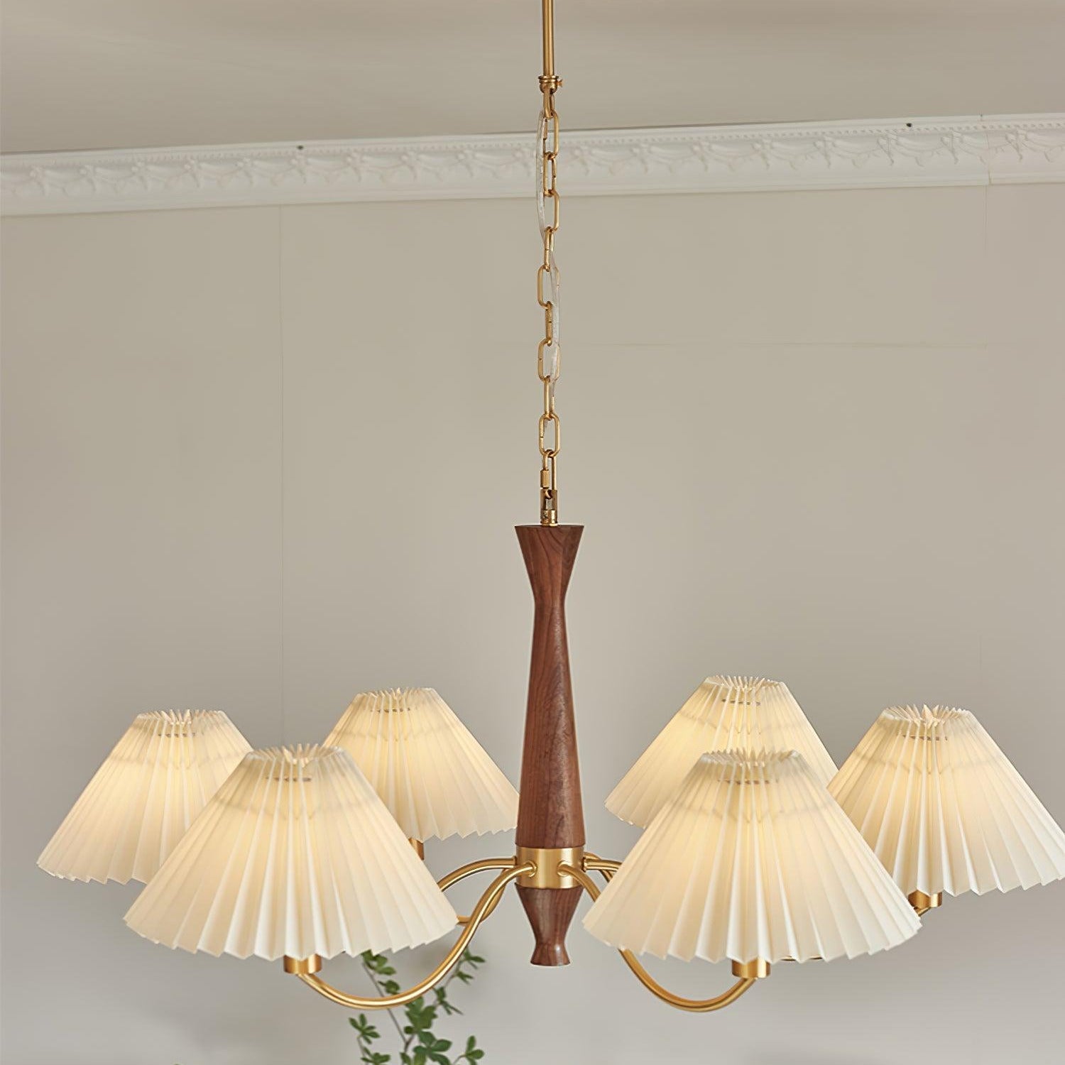 Zarn Plissierter Stoffschirm für Kronleuchter