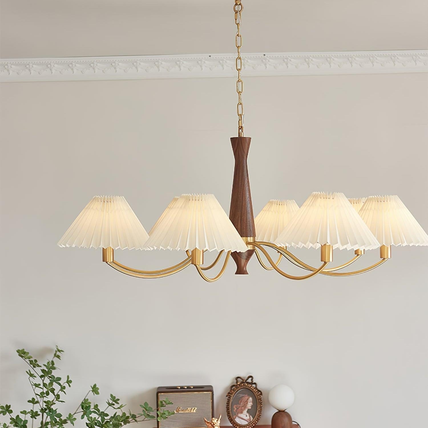 Zarn Plissierter Stoffschirm für Kronleuchter