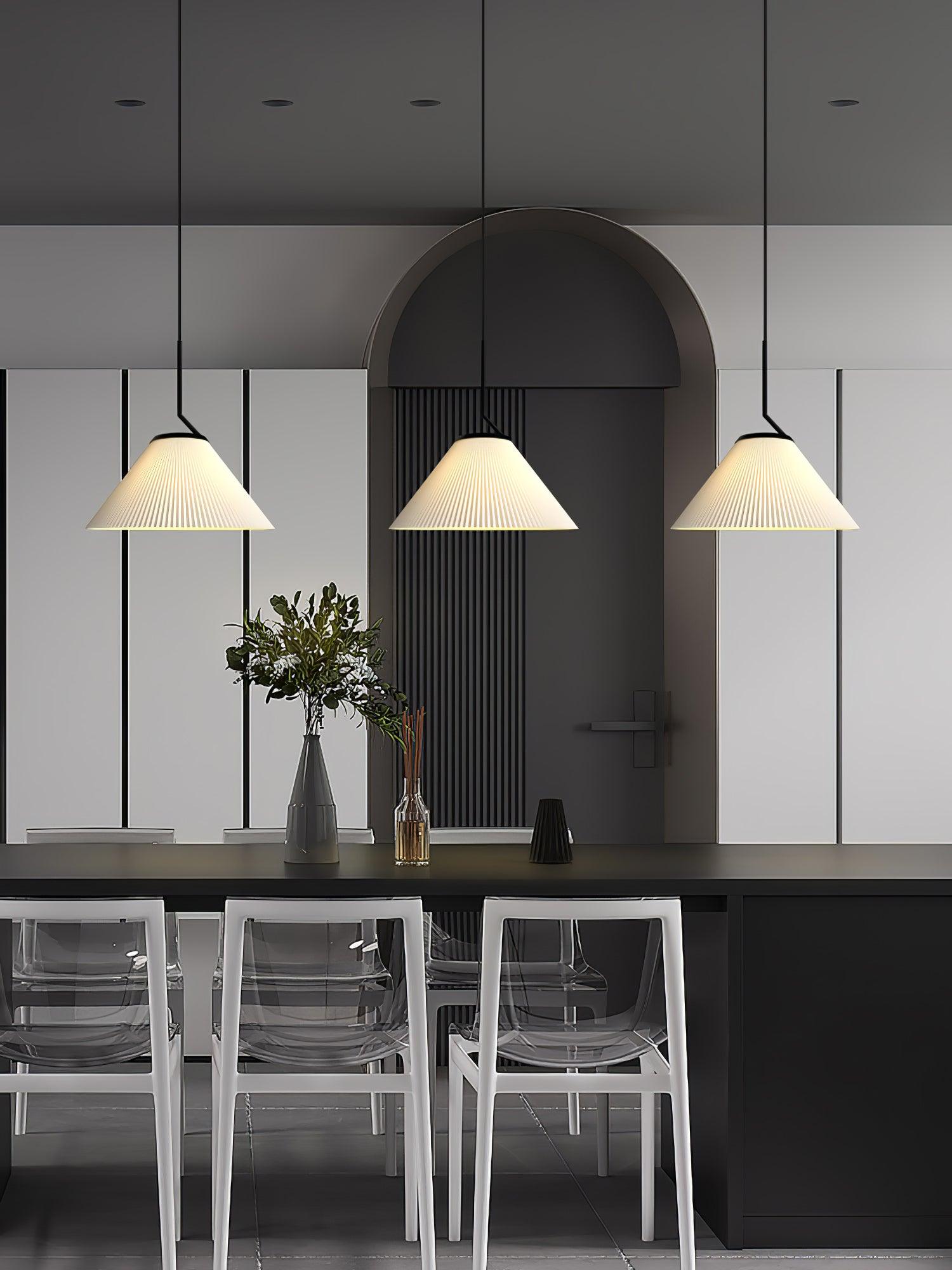 Zoravine Pleierte Stoff-Anhängerlampe-Letslighting