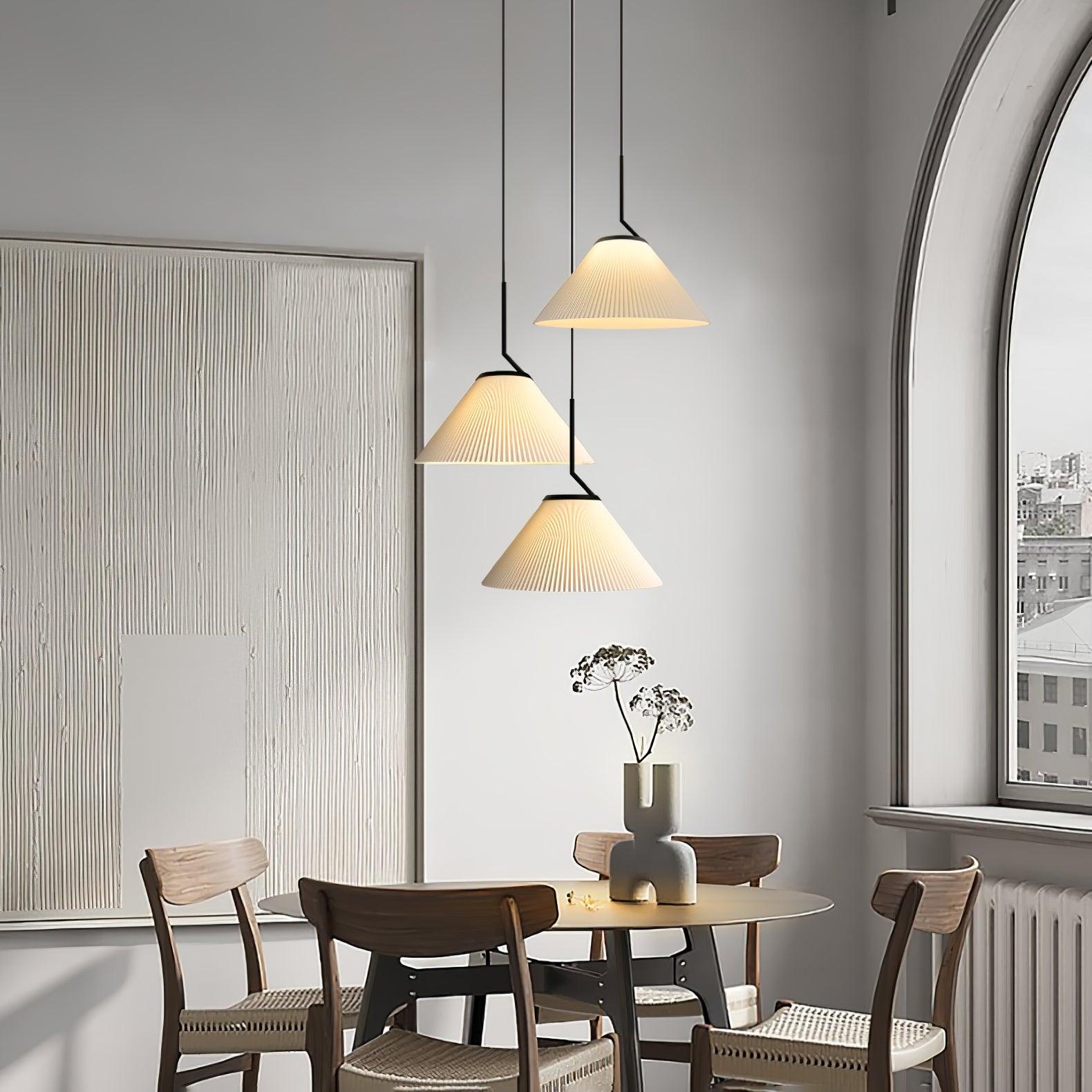 Zoravine Pleierte Stoff-Anhängerlampe-Letslighting