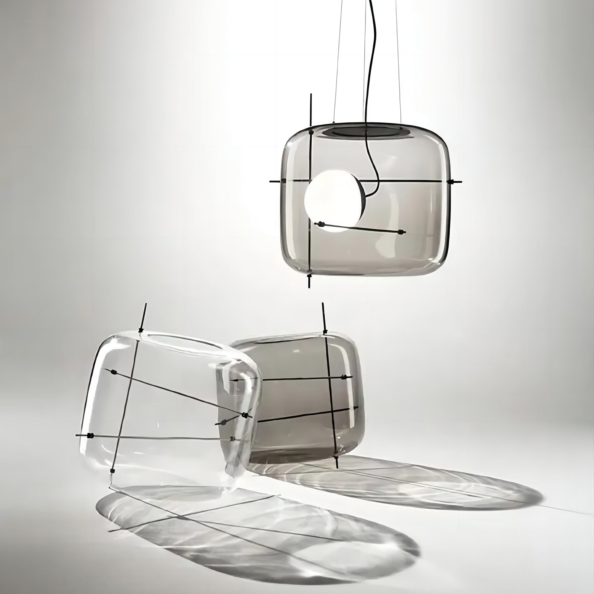 Lune Glas Zeitgemäß Pendelleuchte Leuchte-Letslighting