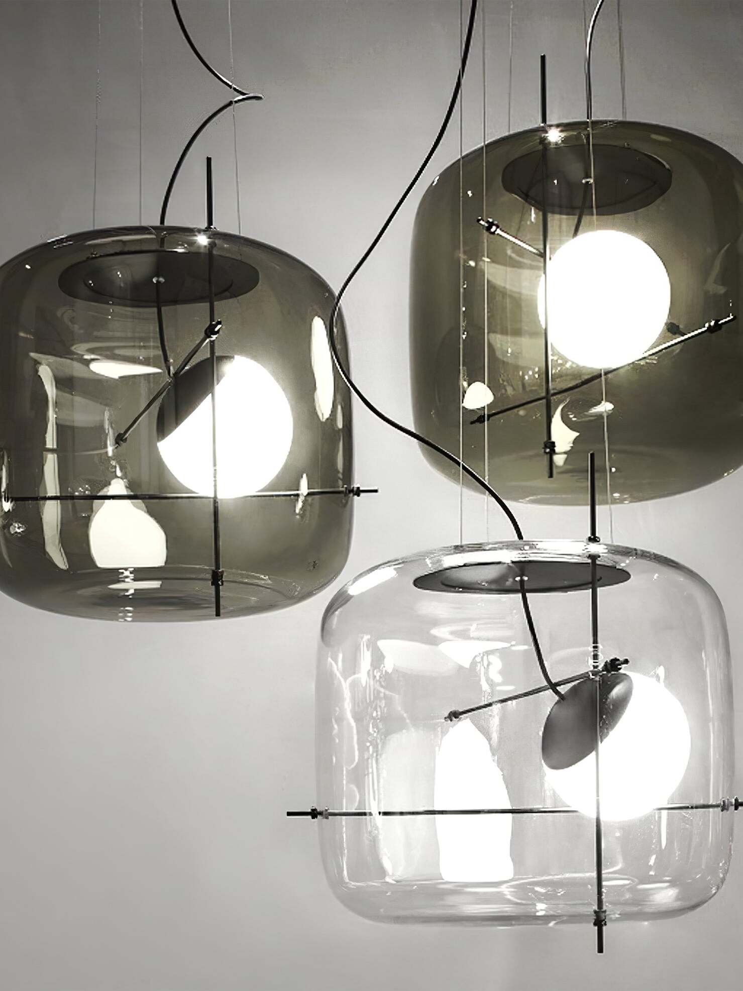 Lune Glas Zeitgemäß Pendelleuchte Leuchte-Letslighting