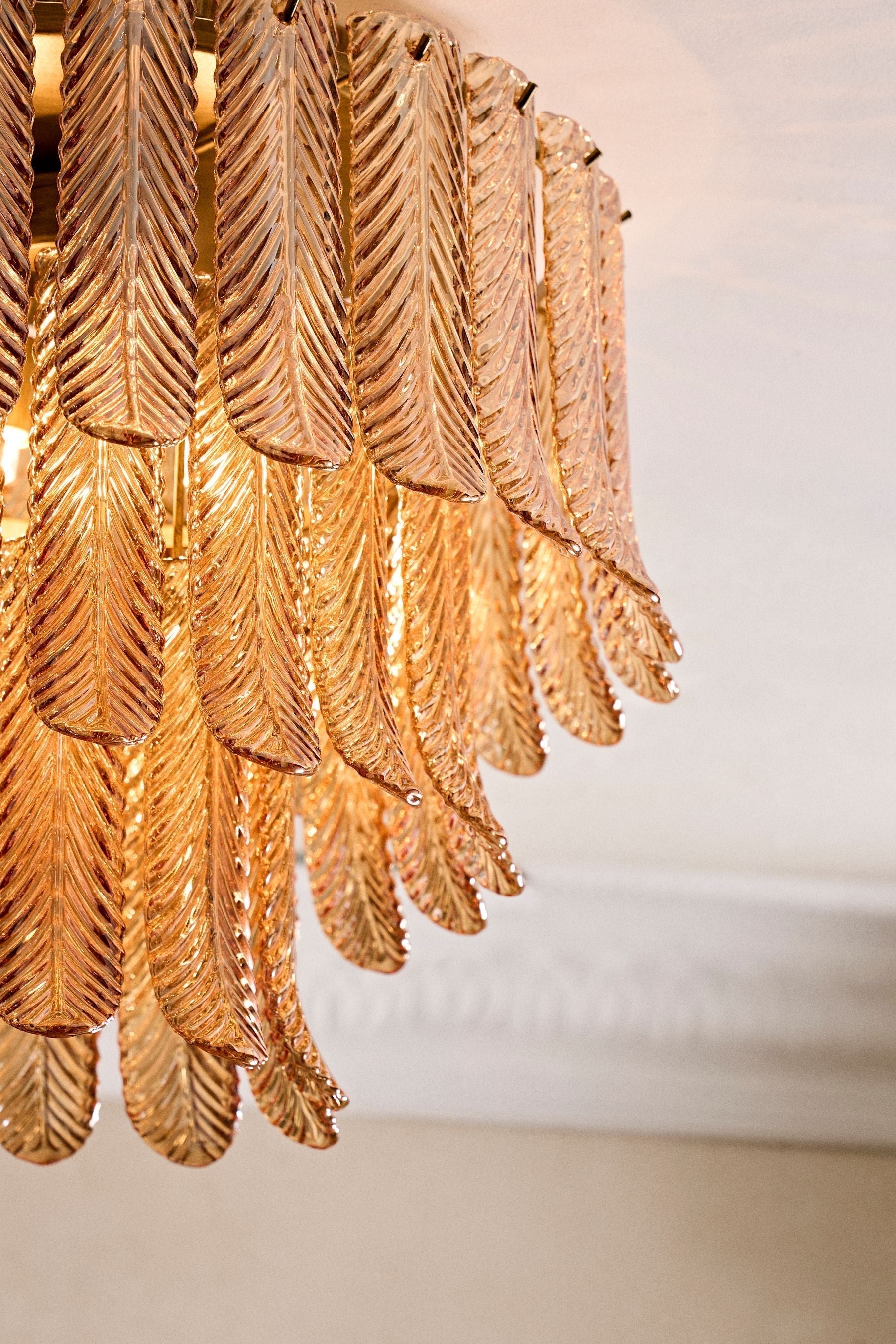 Vosolara Postmoderne Luxus-Deckenleuchte aus Messing und Glas-Letslighting