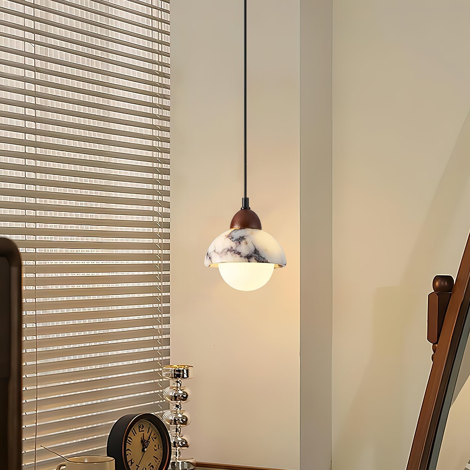 Vilaeisra Holz Marmor Pendelleuchte-Letslighting