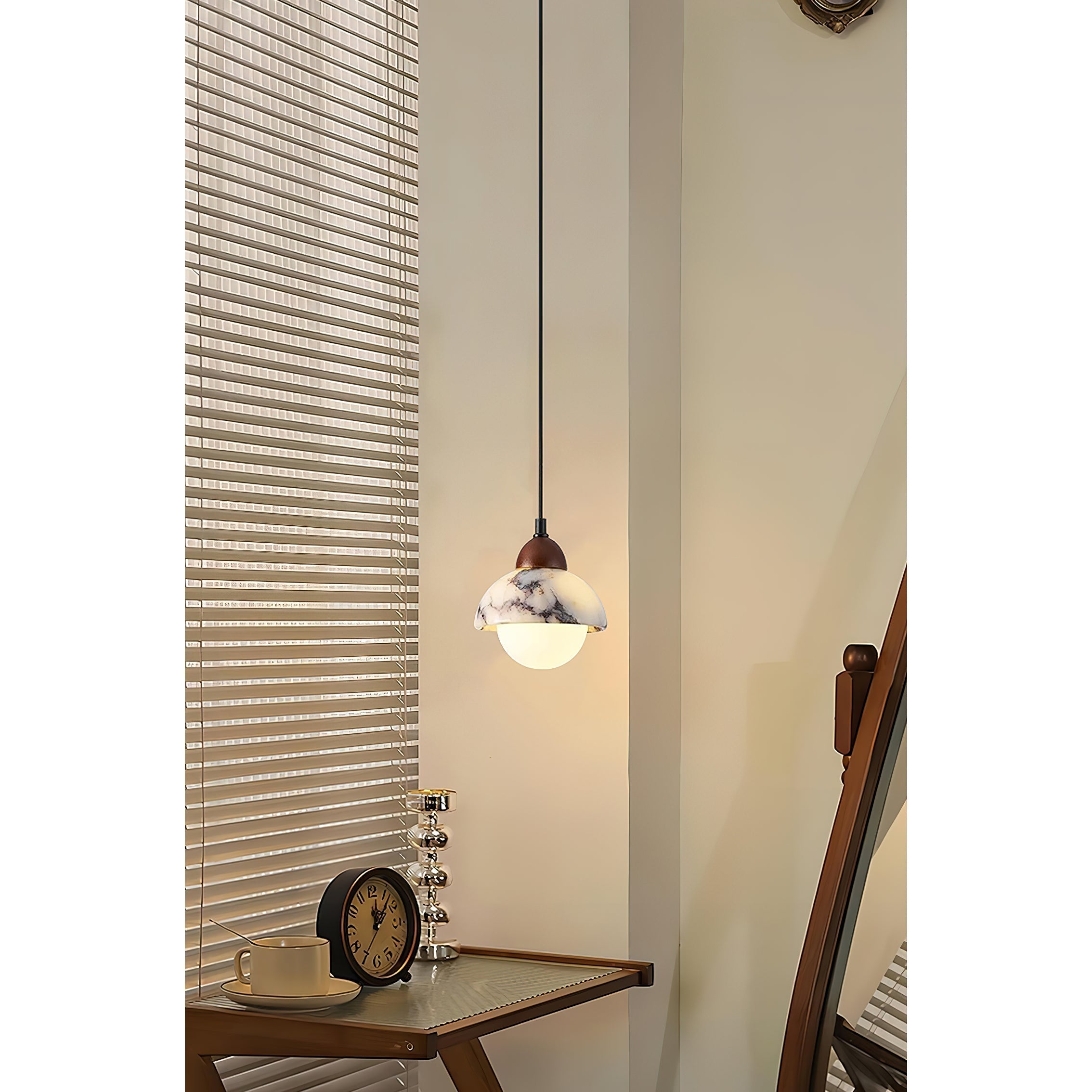 Vilaeisra Holz Marmor Pendelleuchte-Letslighting