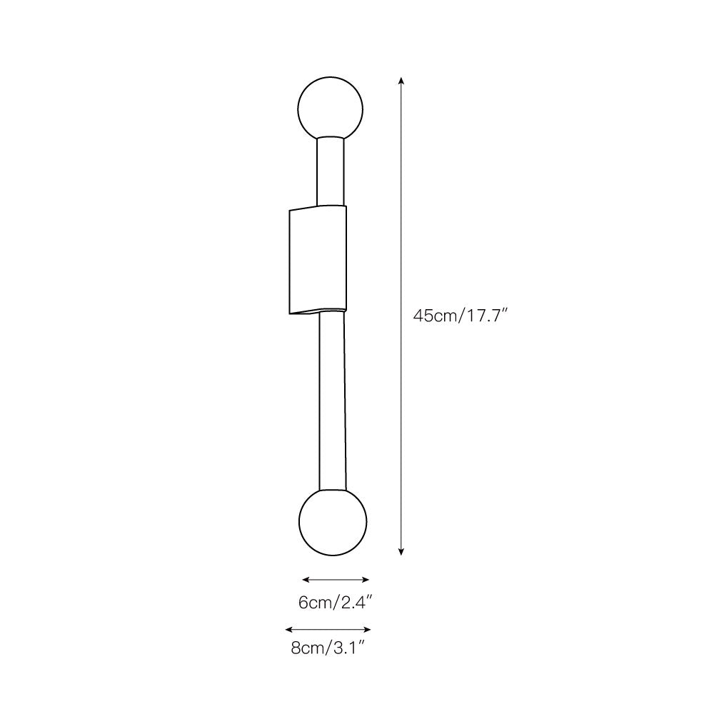 Vomaria Minimalistische Wandleuchte aus Messing-Letslighting
