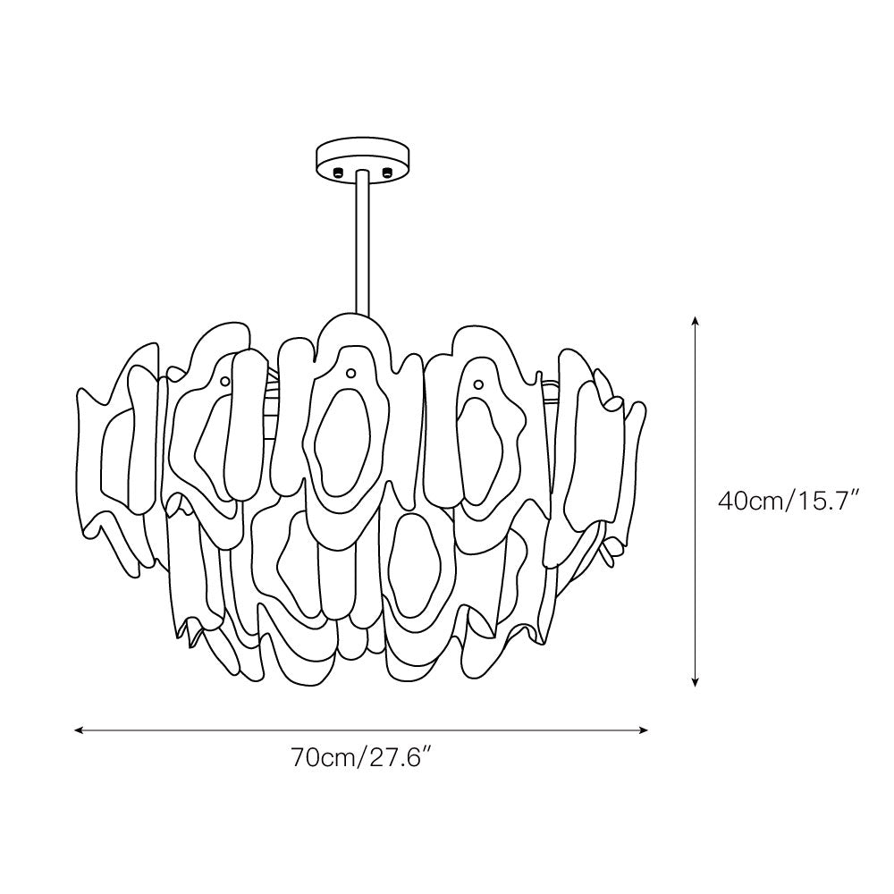 Zecaryra Postmodern Luxury Glass Chandelier - Letslighting