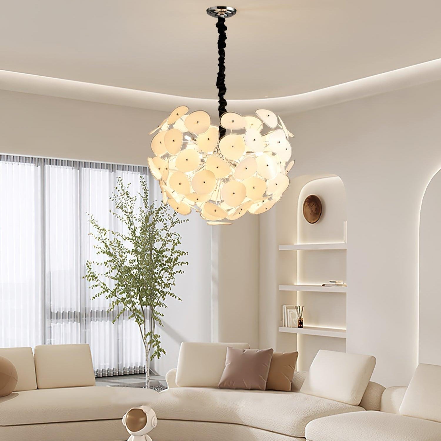 Thera Künstlerischer Kugelglas-Kronleuchter