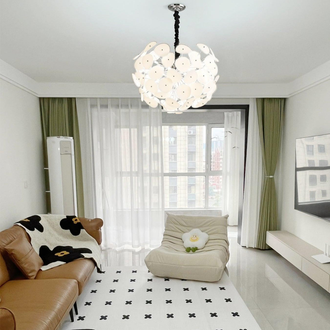 Thera Künstlerischer Kugelglas-Kronleuchter