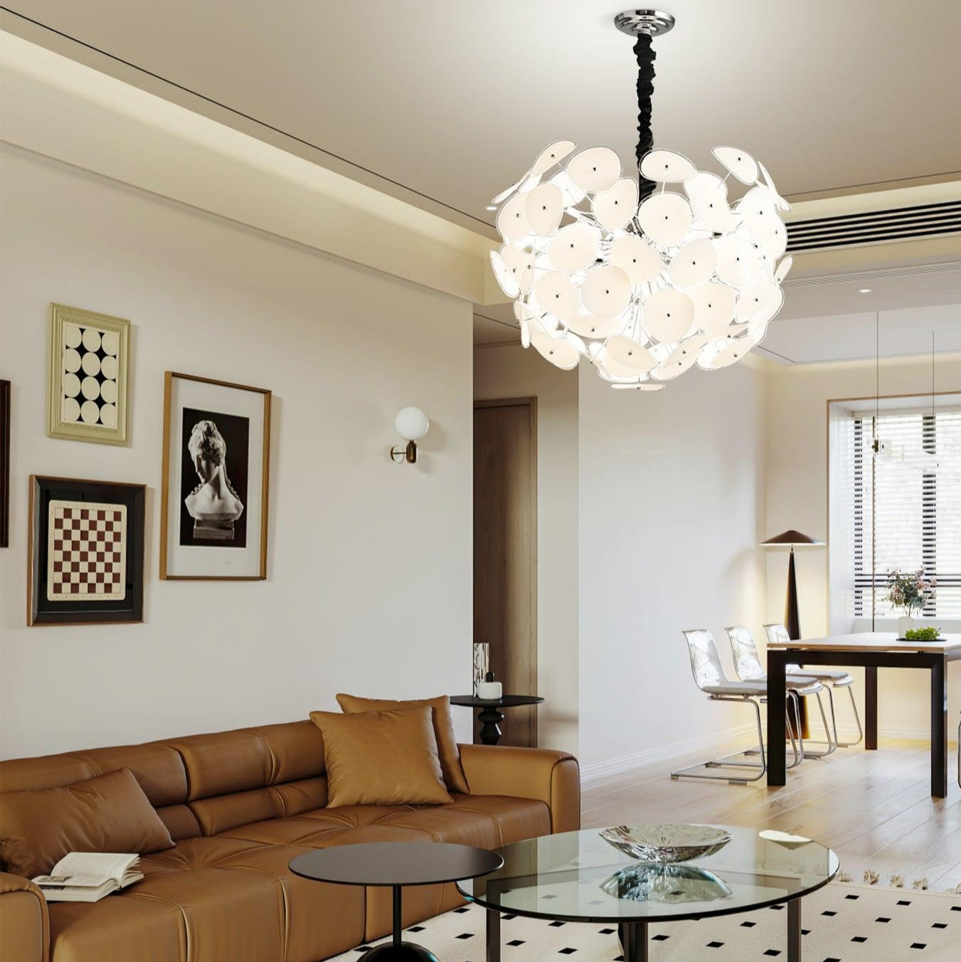 Thera Künstlerischer Kugelglas-Kronleuchter