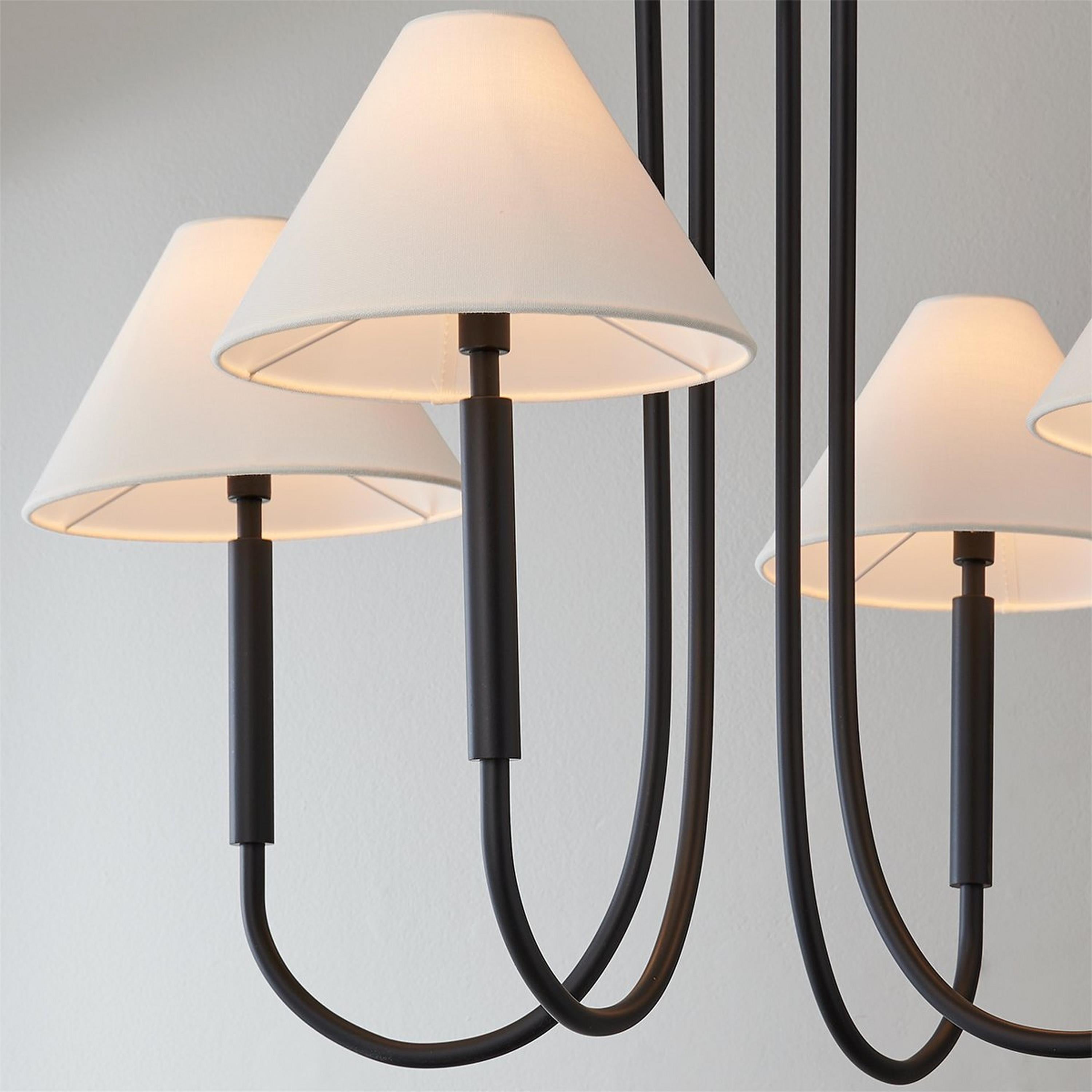 Nycareth Industrieller Vintage-Kronleuchter aus Stoff-Letslighting
