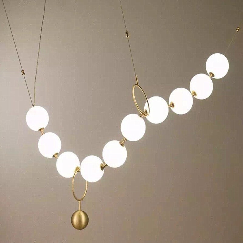 Valentina Designer Pendelleuchte Wohnzimmer/Schlafzimmer Gold Metall