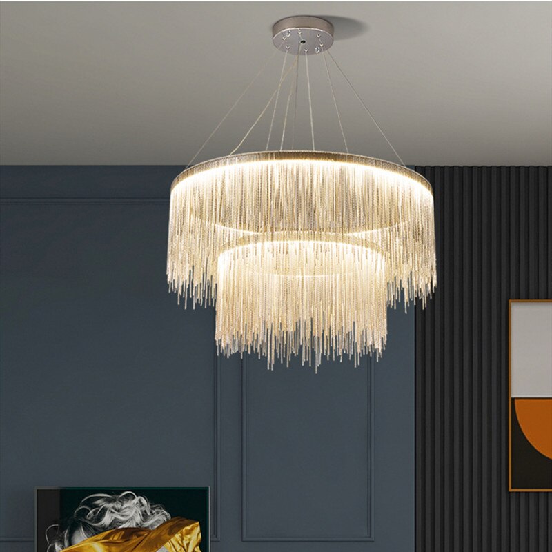 Kristy Nordisch Kronleuchter Silber/Rosegold Schlaf/Wohnzimmer-Letslighting
