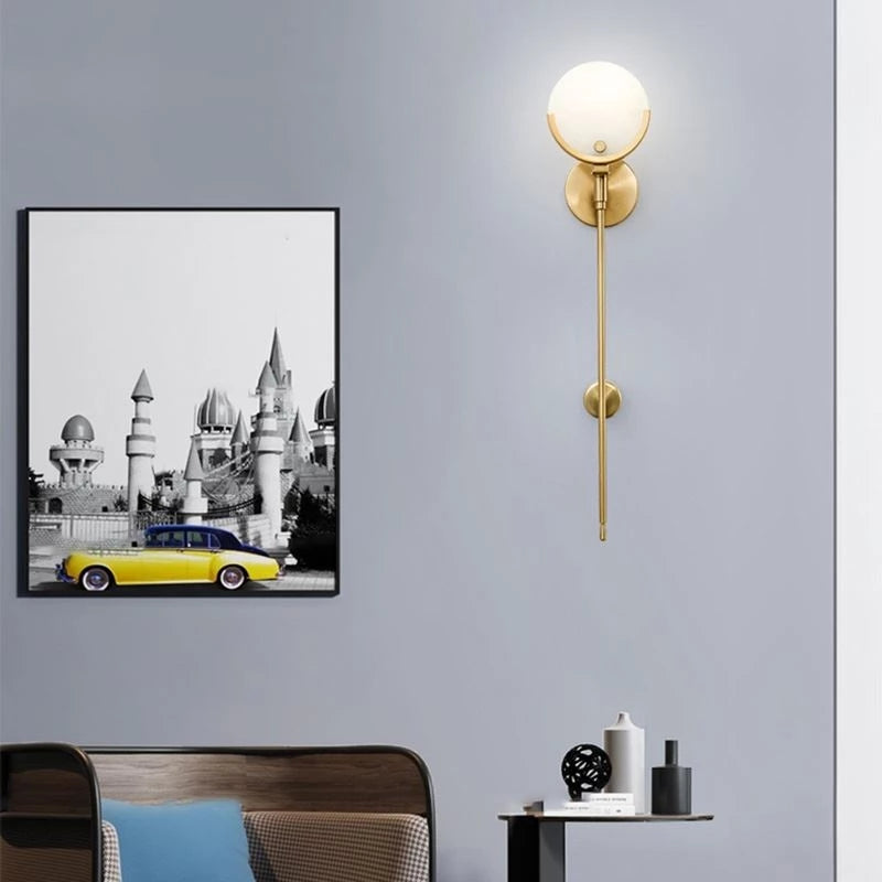 Valentina Moderne Marmor Wandleuchte Gold, Wohnzimmer/Schlafzimmer, Metall