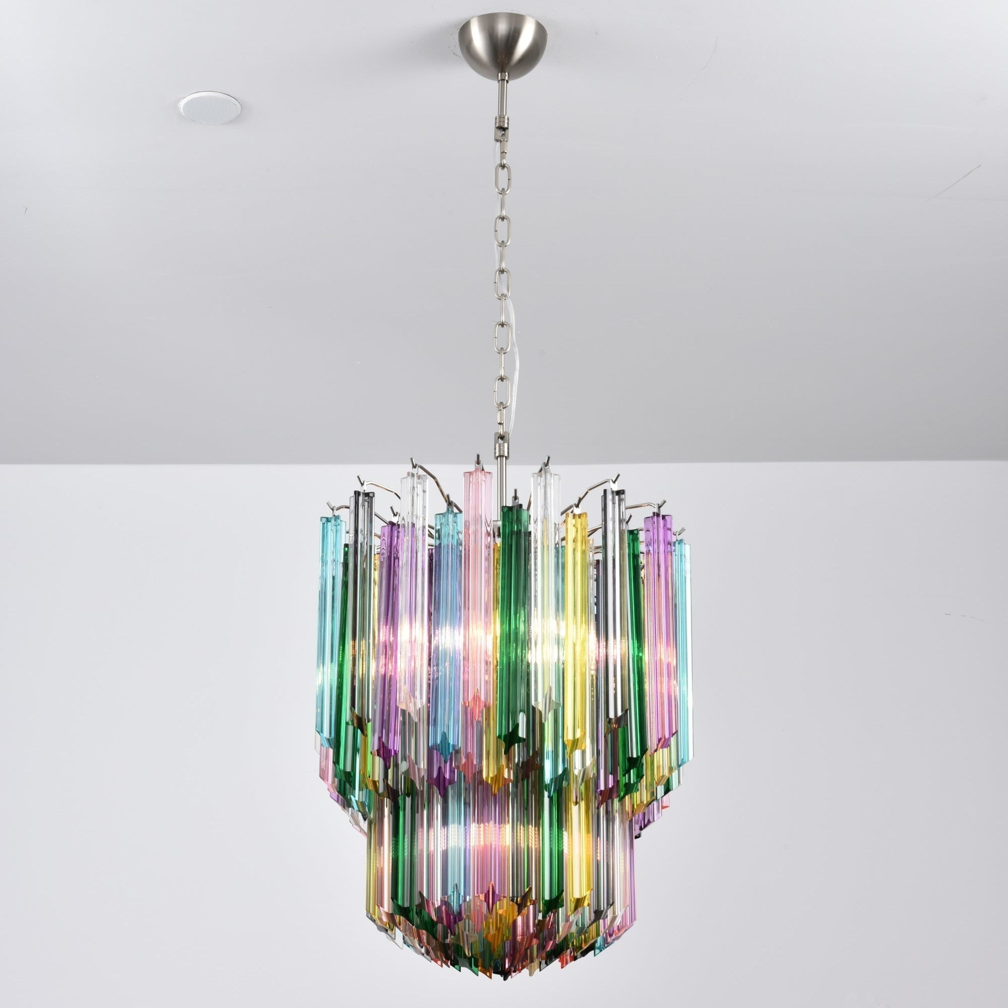 Aurora Chandelier Murano Glass Colorful Prism - Neutralighting
