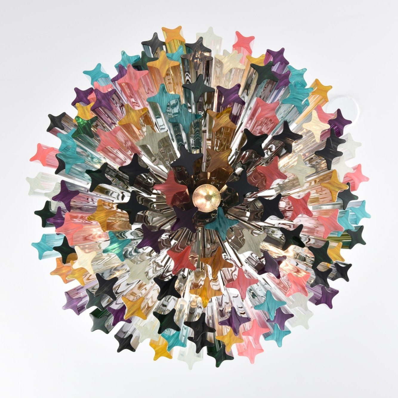 Aurora Chandelier Murano Glass Colorful Prism - Neutralighting
